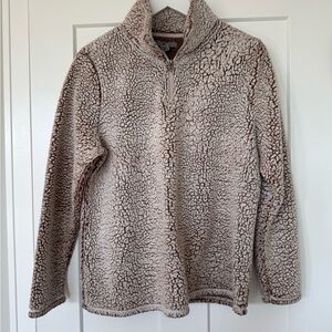 Bass Brown and Cream Two Tone Sherpa 3/4 Zip